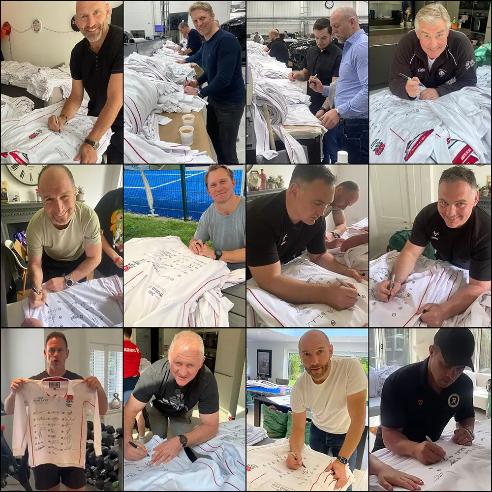 England Rugby shirt signed by the full 2003 World Cup Final squad