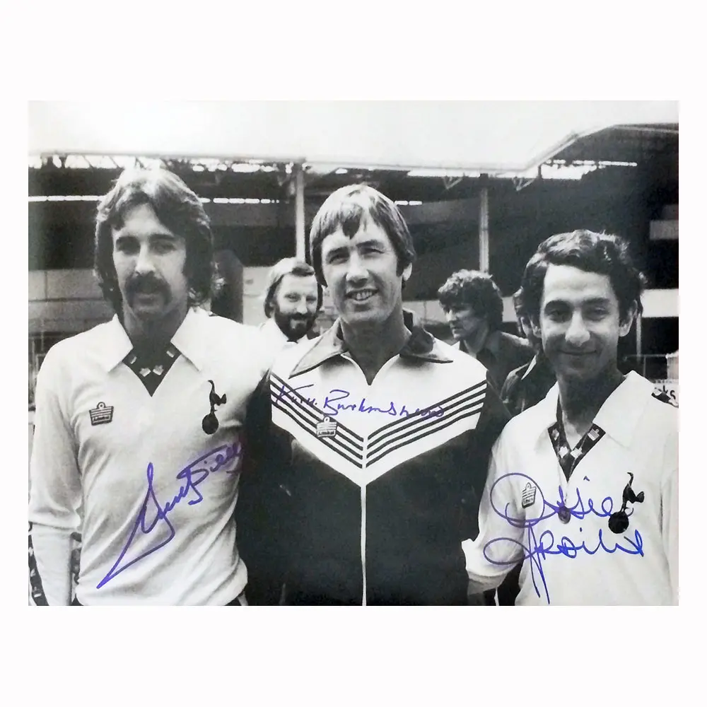 Ricky Villa, Ossie Ardiles & Keith Burkinshaw signed Tottenham photo.