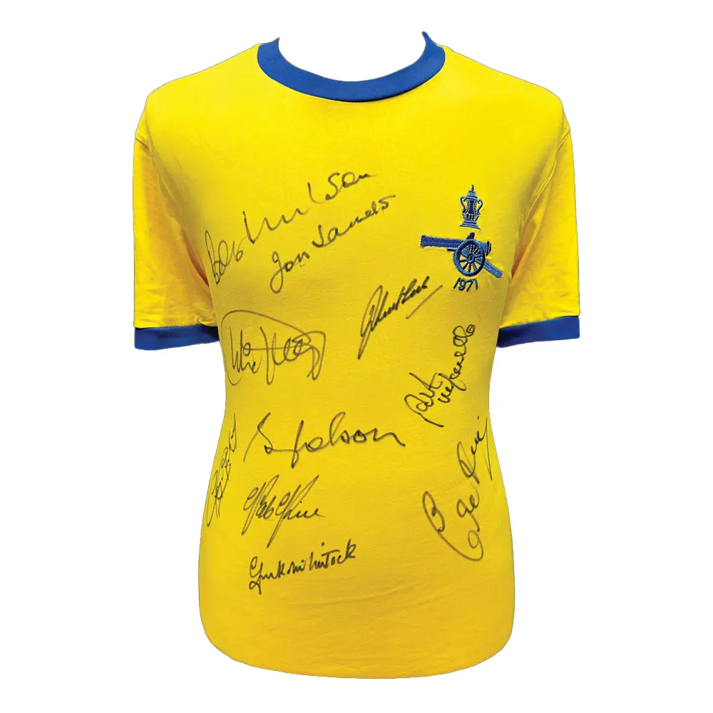 Arsenal 1971 FA Cup Final shirt signed by 10