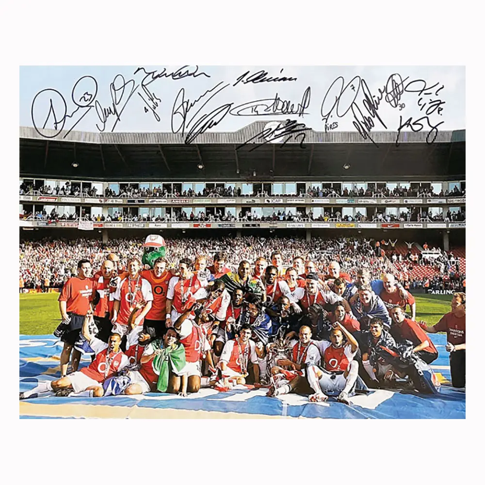 Arsenal Invincibles photo signed by 14