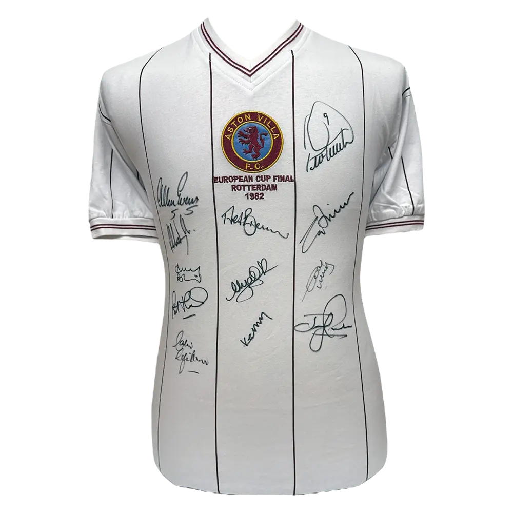 Aston Villa 1982 European Cup Final shirt signed by 12 (2)