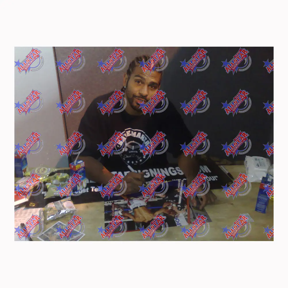 David Haye signed 16x12 photo vs Maccarinelli