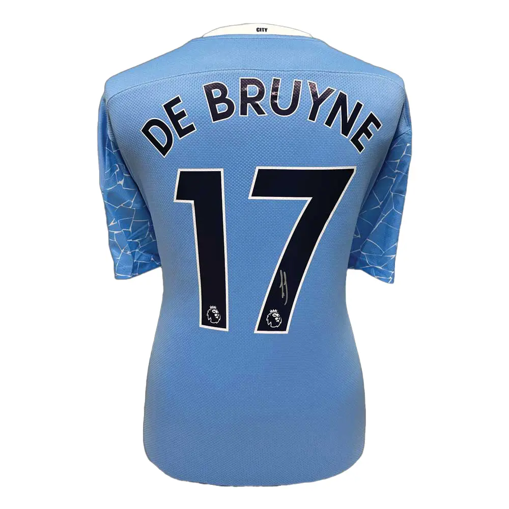 Kevin De Bruyne signed Manchester City shirt