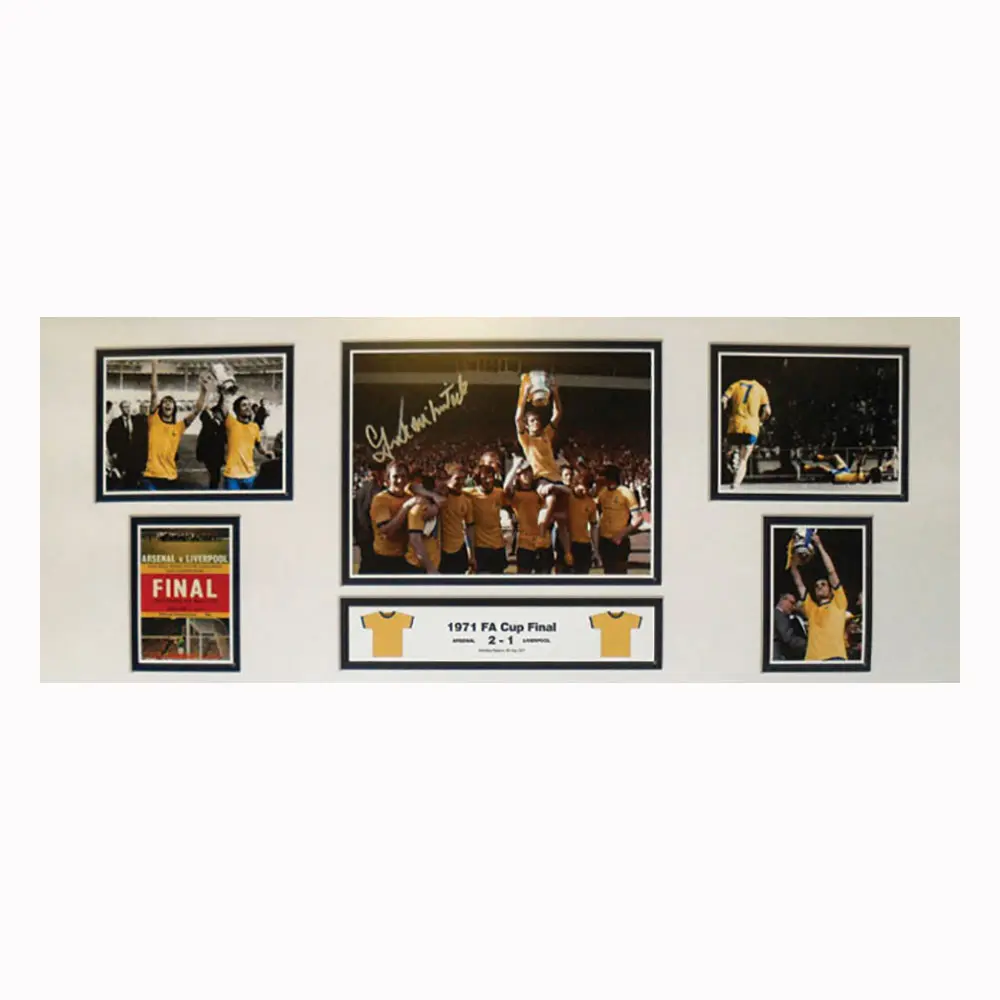 Frank McLintock signed 1971 FA Cup Final storyboard.
