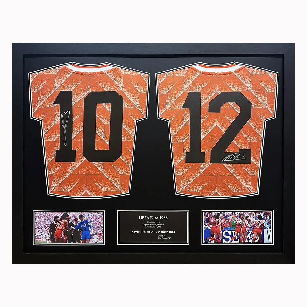 Gullit & Van Basten signed Holland 1988 retro home shirts