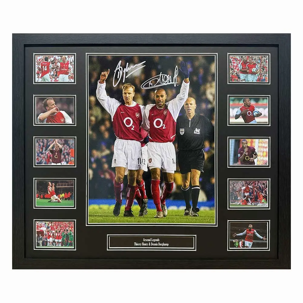Thierry Henry & Dennis Bergkamp signed Arsenal 16x12 photo