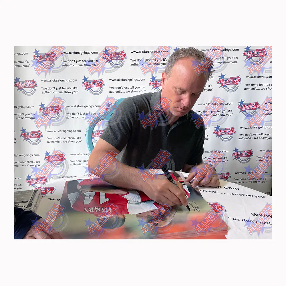Thierry Henry & Dennis Bergkamp signed Arsenal photo (1)