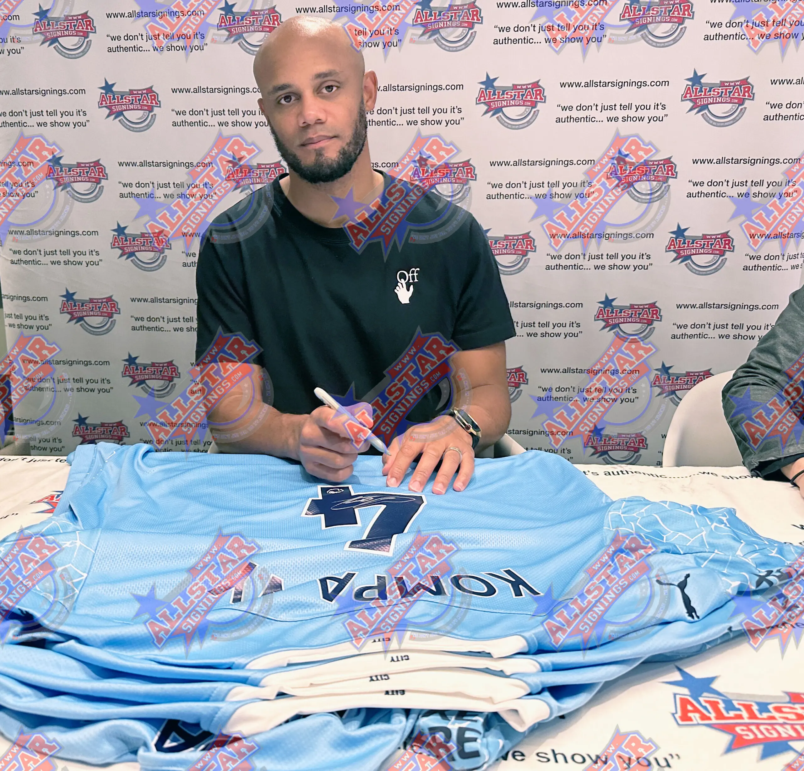 Vincent Kompany signed Manchester City shirt