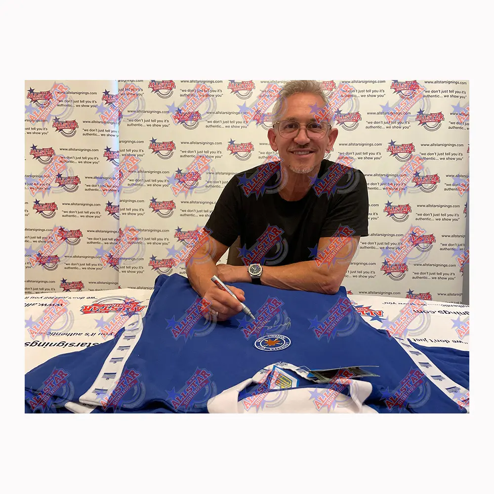 Gary Lineker signed Leicester City 1978 shirt