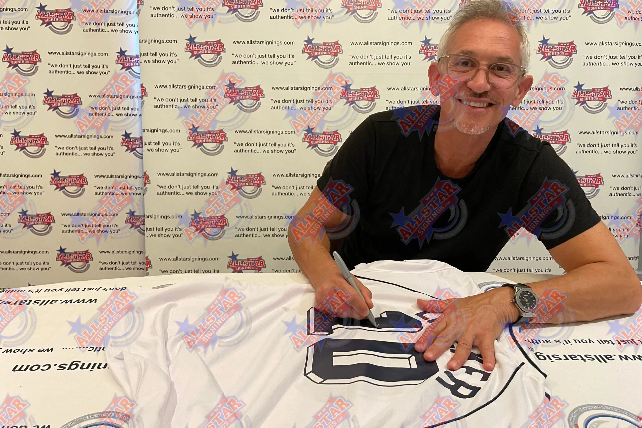 Gary Lineker signed Tottenham 1991 FA Cup Semi Final shirt
