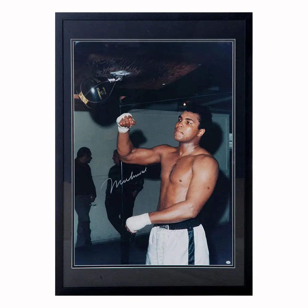 Muhammad Ali framed signed 30x40 inch photo