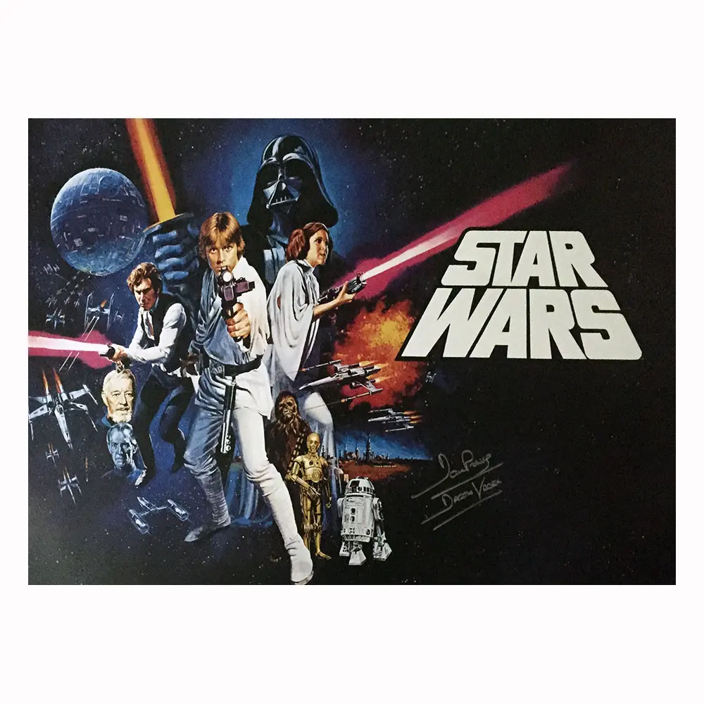 Dave Prowse Darth Vader signed Star Wars A New Hope poster