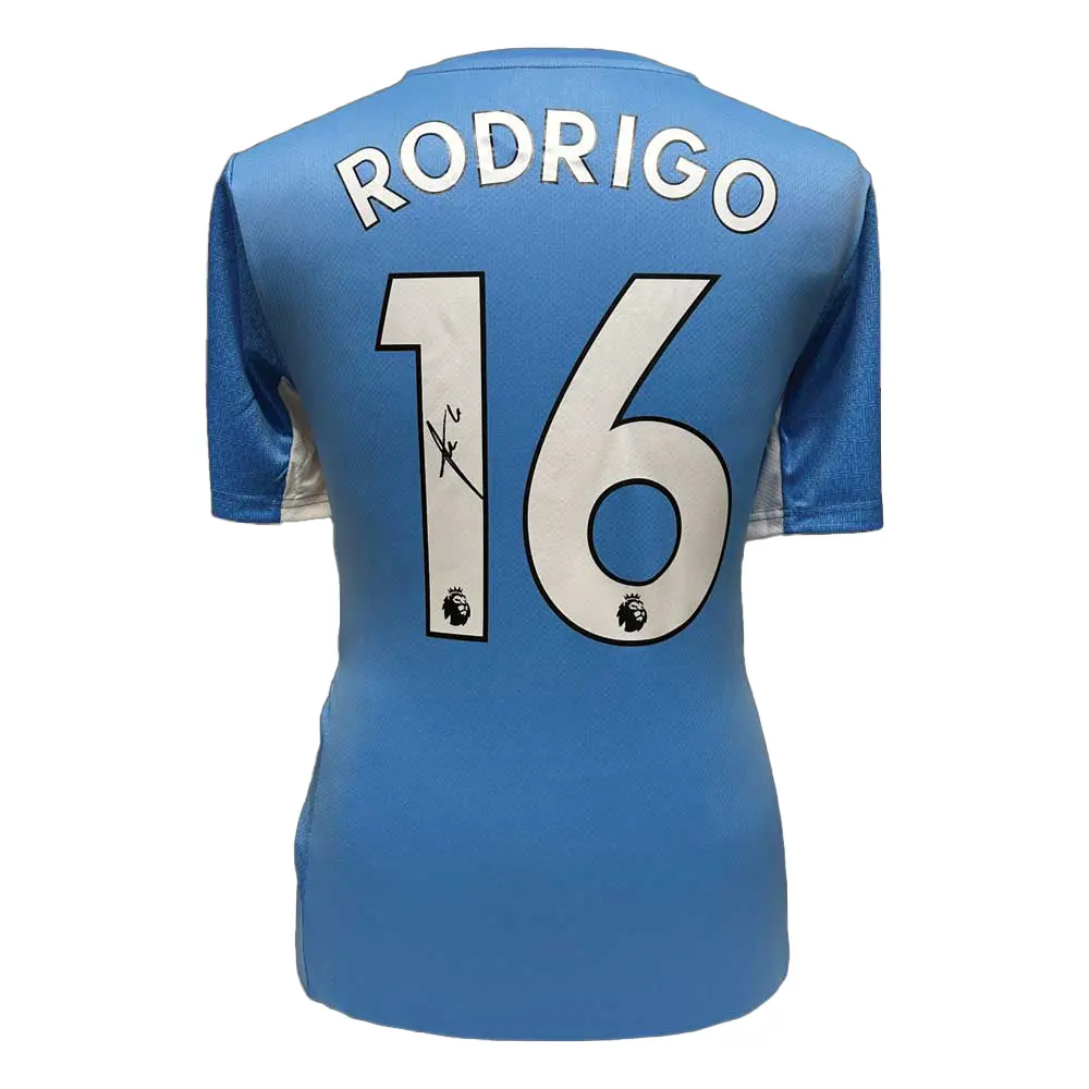 Rodri signed Manchester City 2021/22 Home shirt