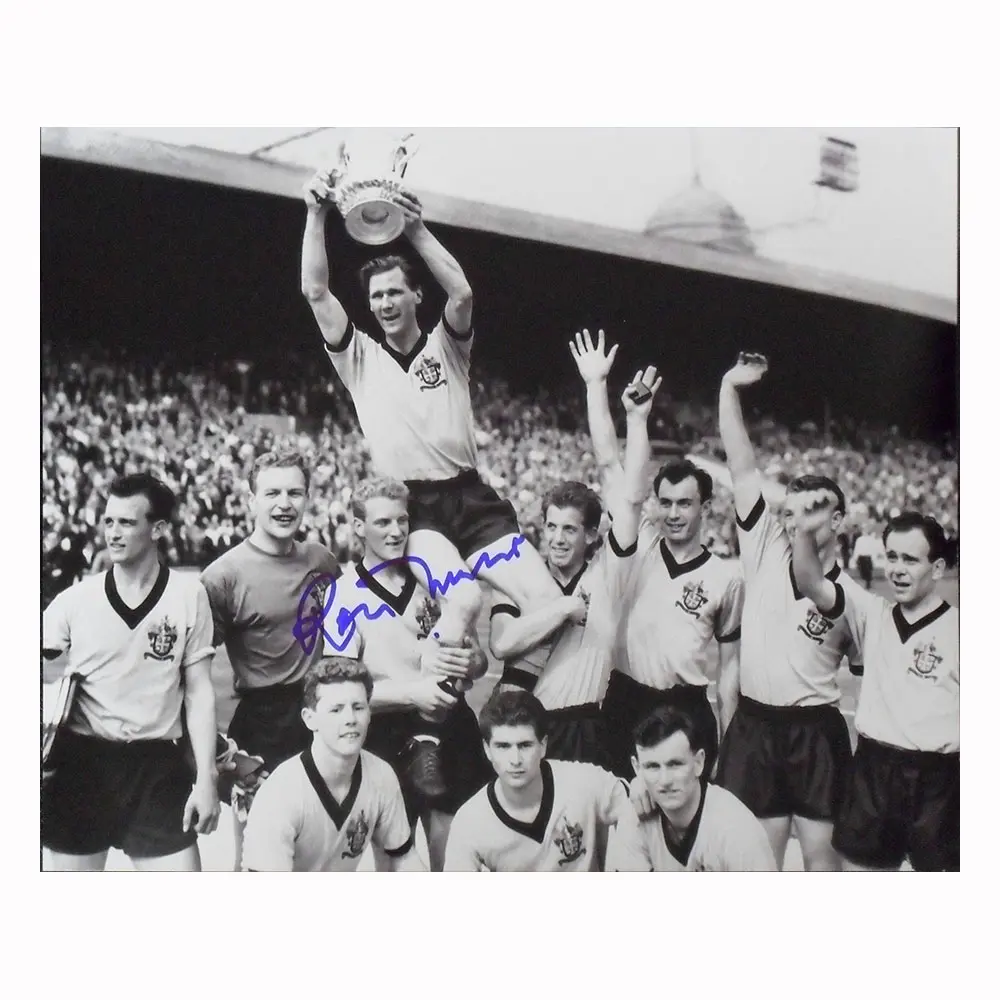 Ron Flowers signed Wolves FA Cup Final photo