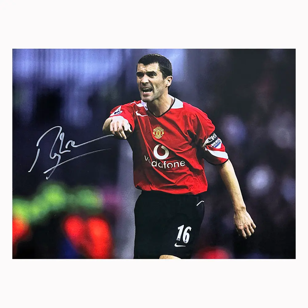 Roy Keane signed Manchester United photo