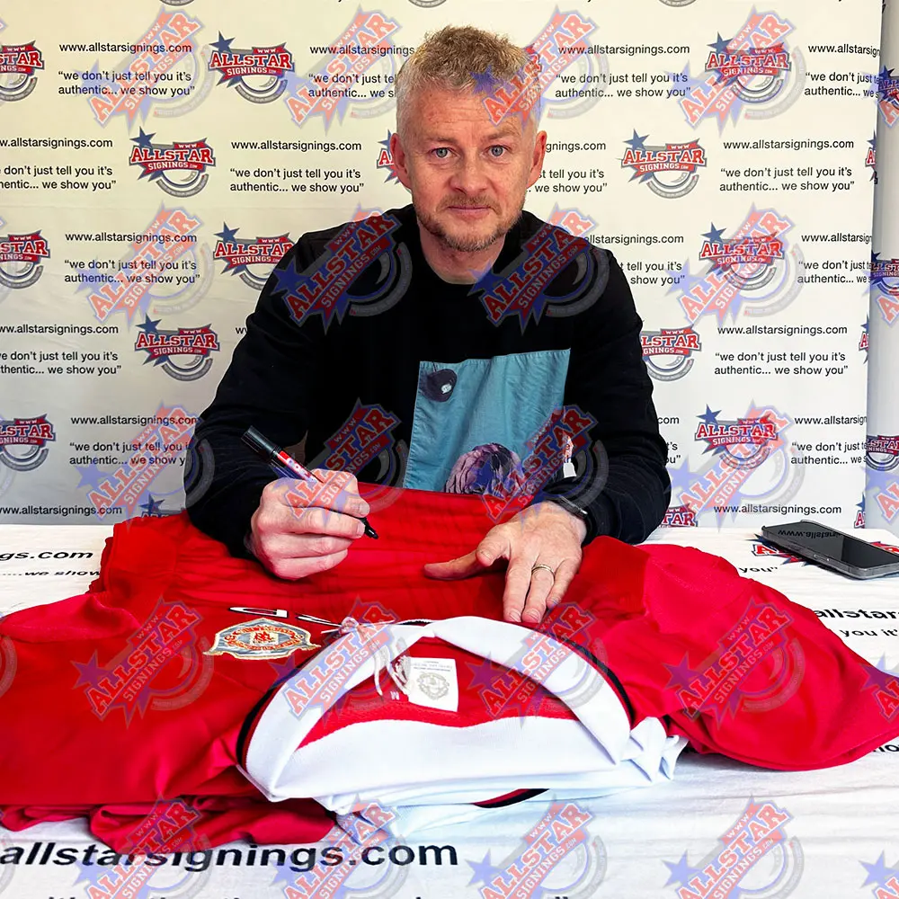 Solskjaer & Sheringham dual signed Manchester United 1999 Shirt