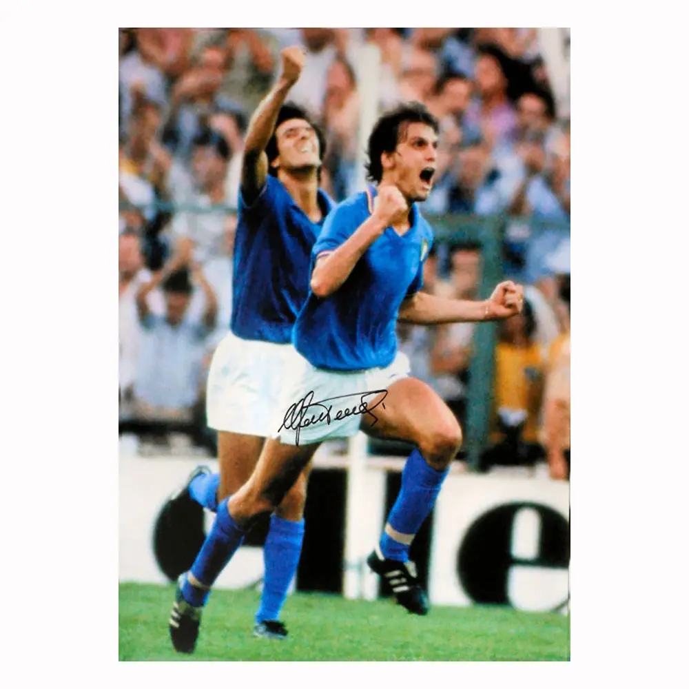 Marco Tardelli signed 1982 World Cup Final photo.