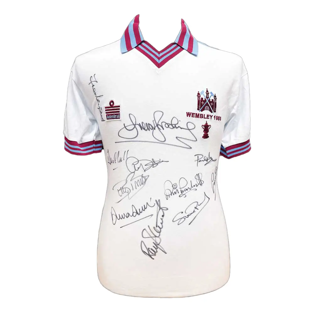 West Ham United 1980 FA Cup Final shirt signed by 11