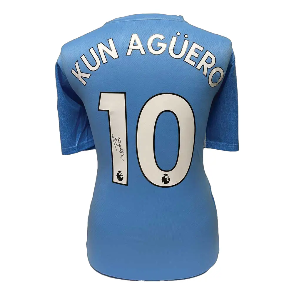 Sergio Aguero signed Manchester City shirt