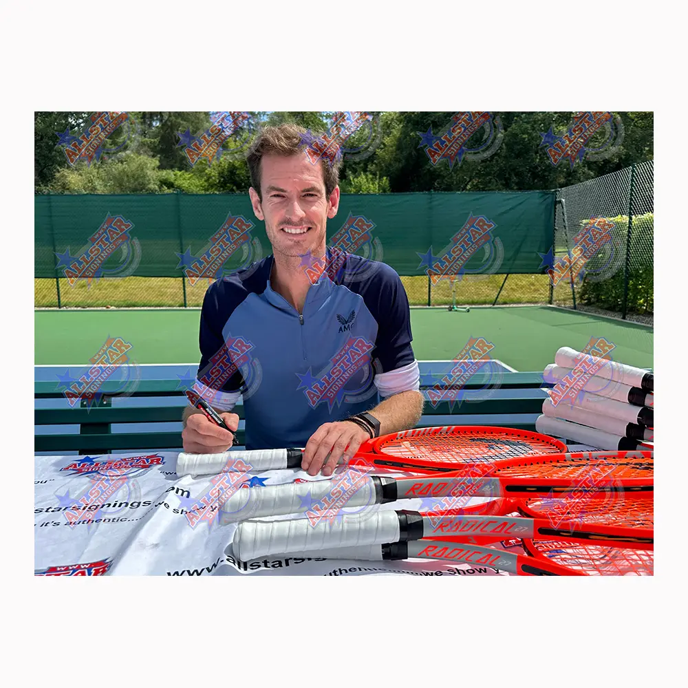 Andy Murray framed & signed Head racket