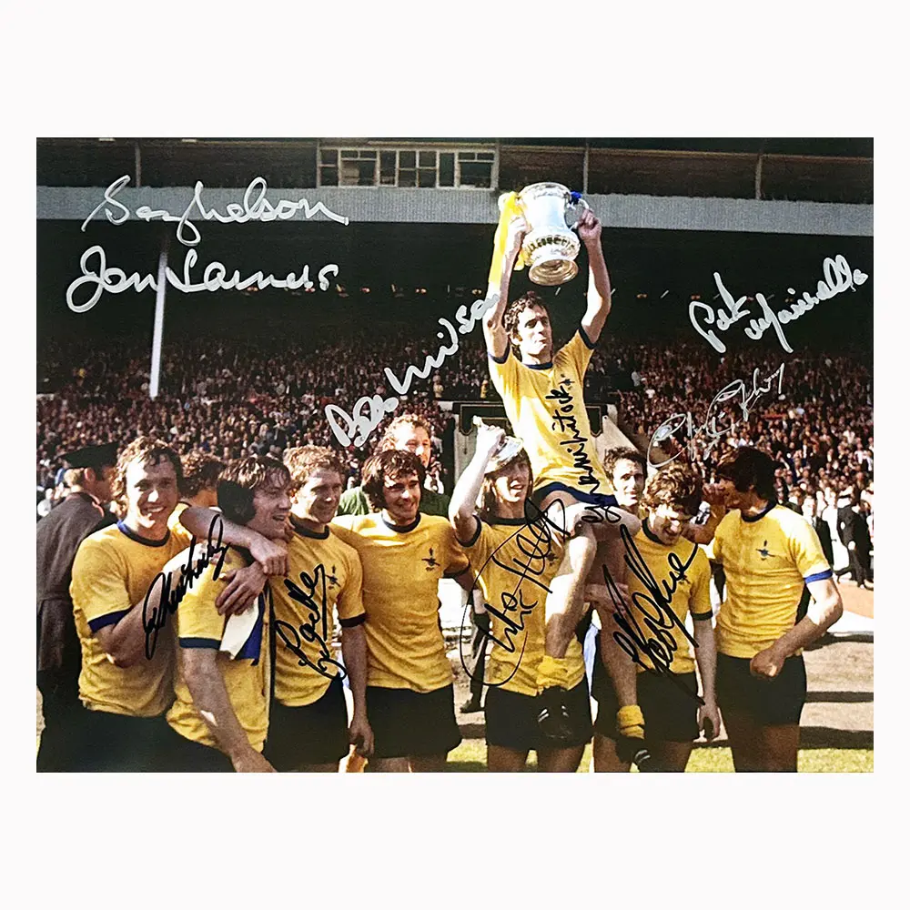 Arsenal 1971 FA Cup Final photo signed by 10 Double winners
