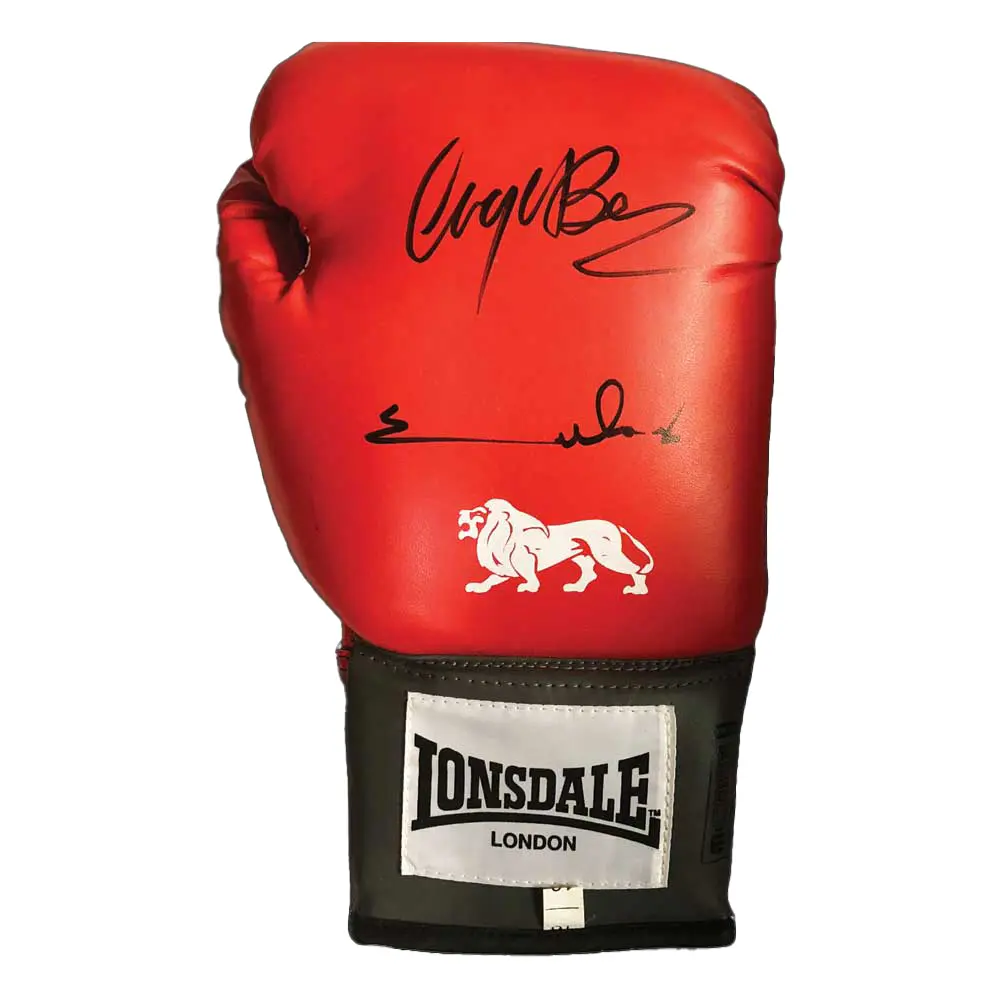 Nigel Benn & Chris Eubank signed boxing glove