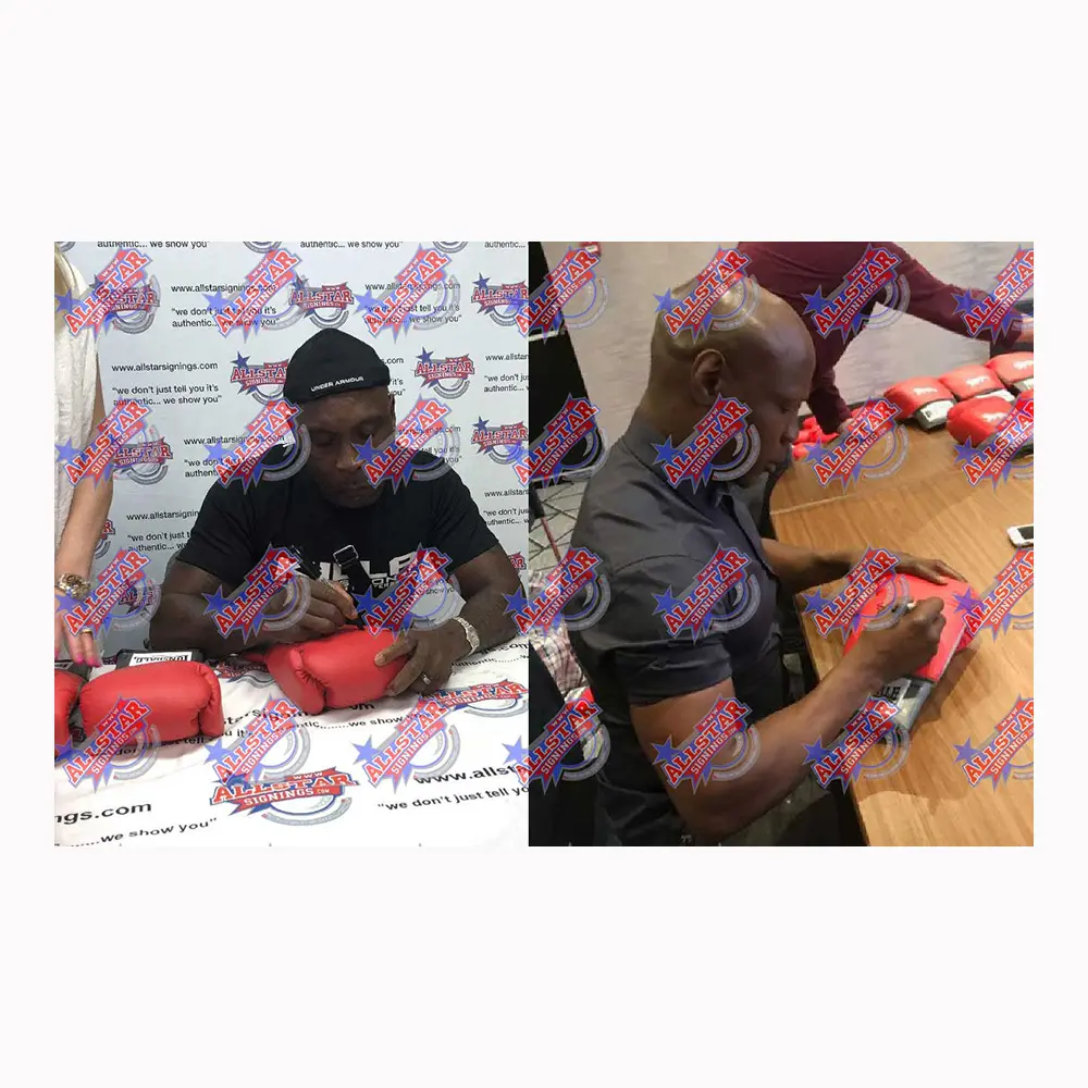 Nigel Benn & Chris Eubank signed boxing glove