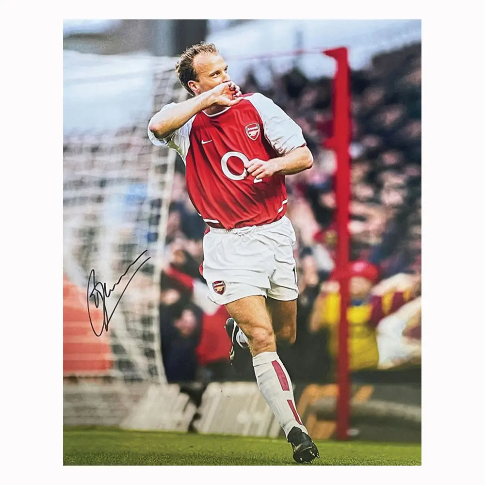 Dennis Bergkamp signed Arsenal photo