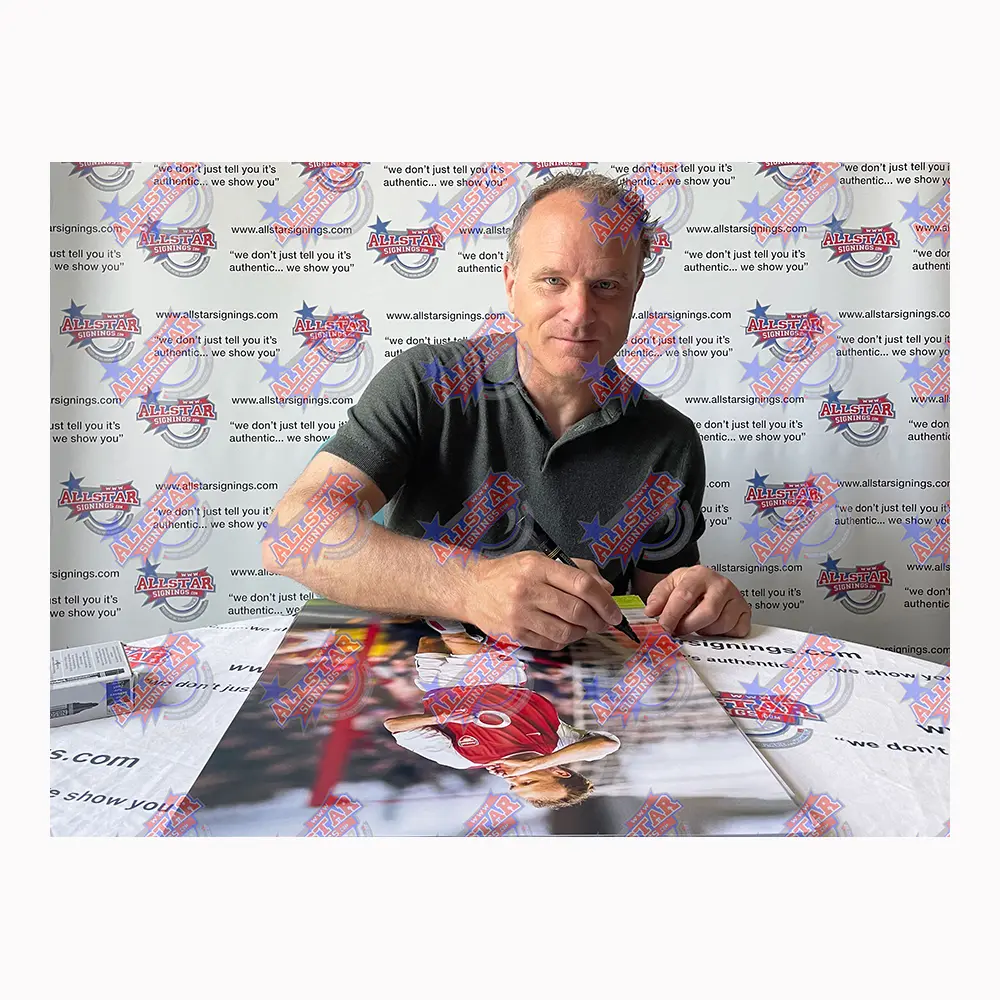 Dennis Bergkamp signed Arsenal photo