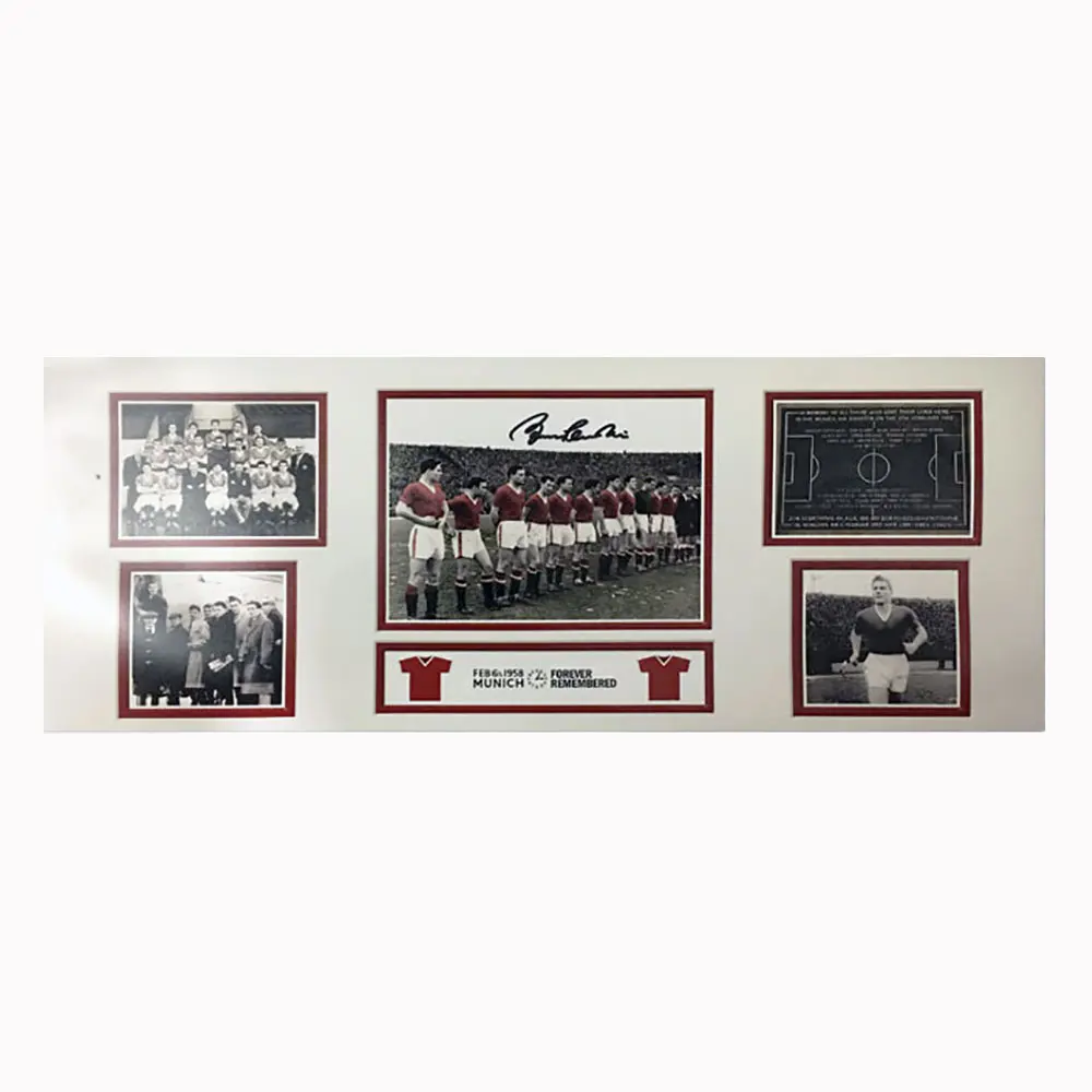 Sir Bobby Charlton Signed Busby Babes "The Last Lineup" storyboard.