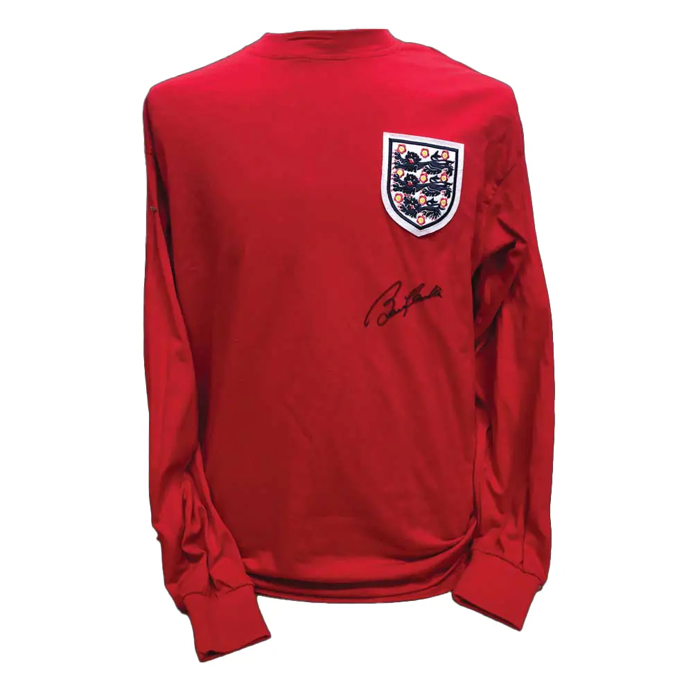 Sir Bobby Charlton Signed 1966 England World Cup shirt