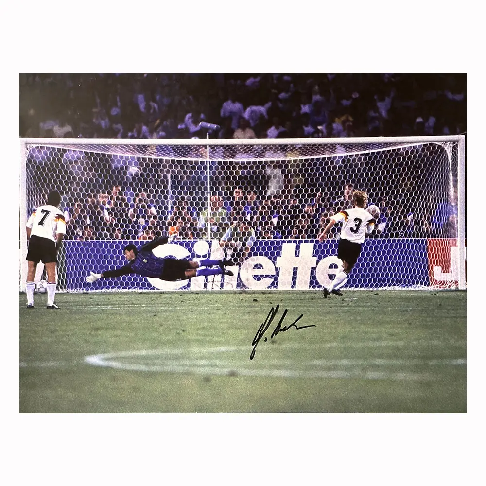 Andreas Brehme signed 1990 World Cup Final photo