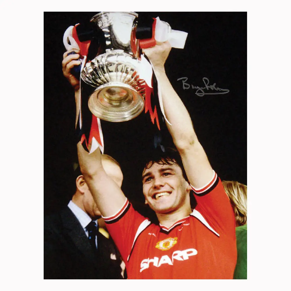 Bryan Robson Signed Manchester United photo
