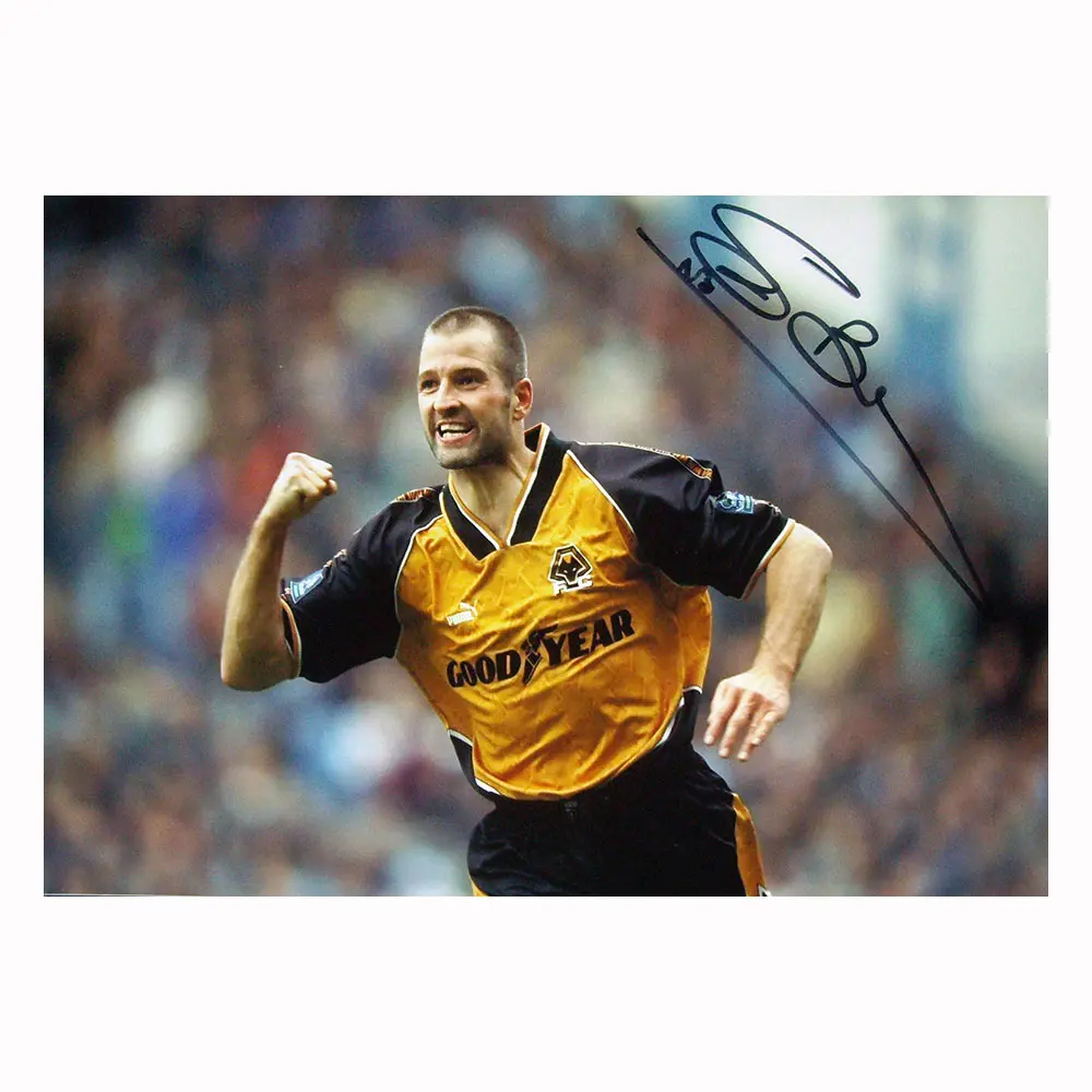 Steve Bull signed Wolves photo
