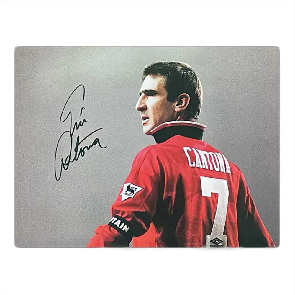 Eric Cantona signed Manchester United photo