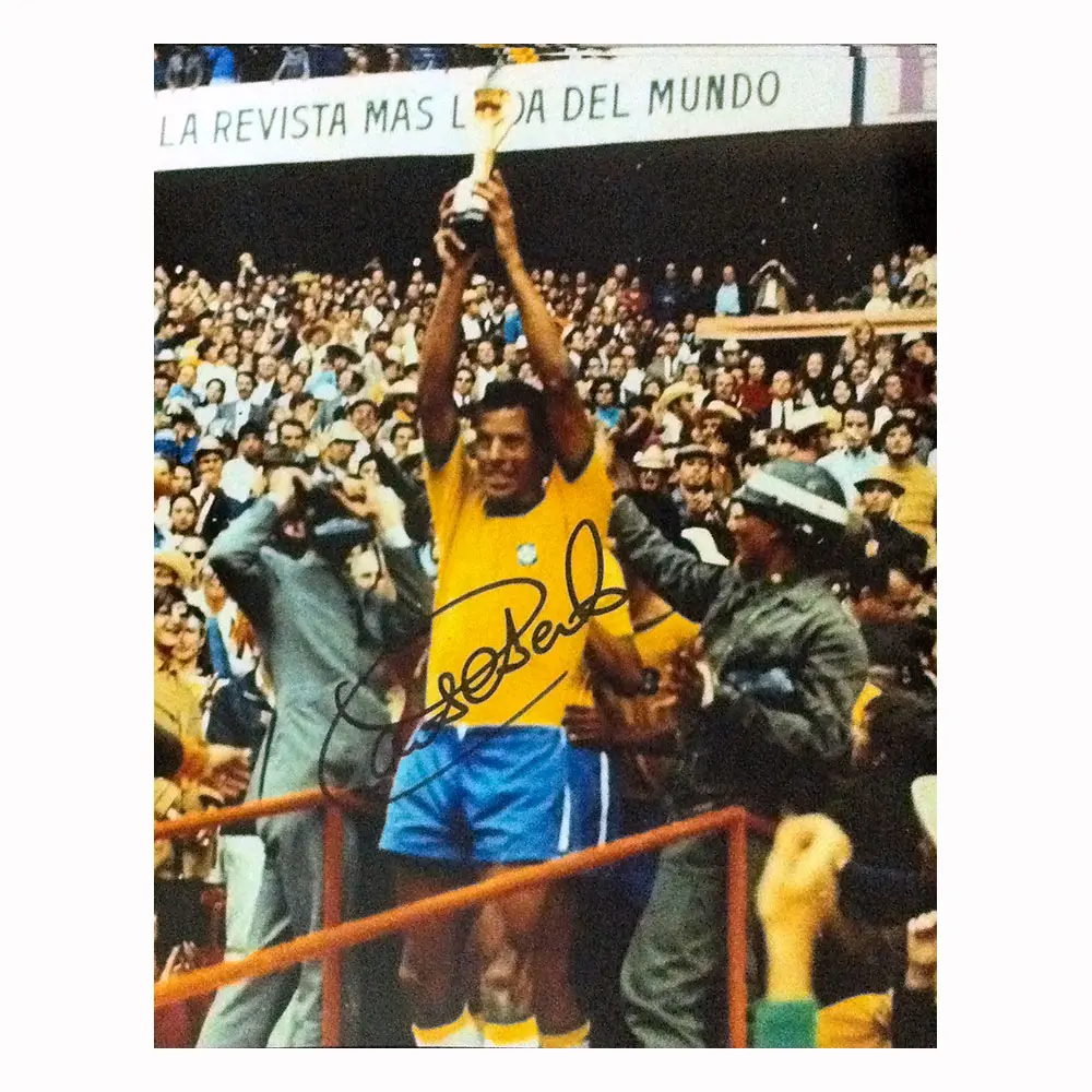 Carlos Alberto signed 1970 World Cup 10x8 photo