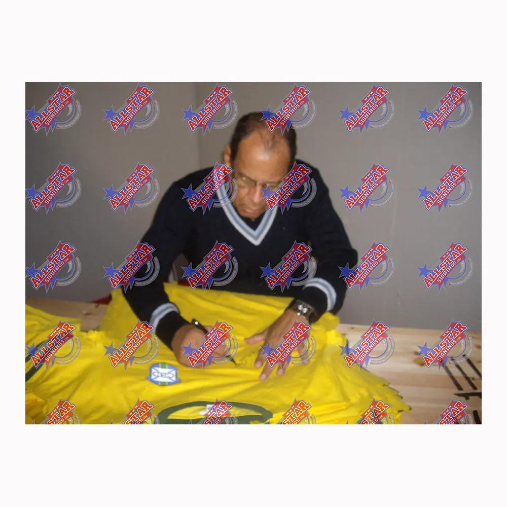 Carlos Alberto signed Brazil 1970 shirt
