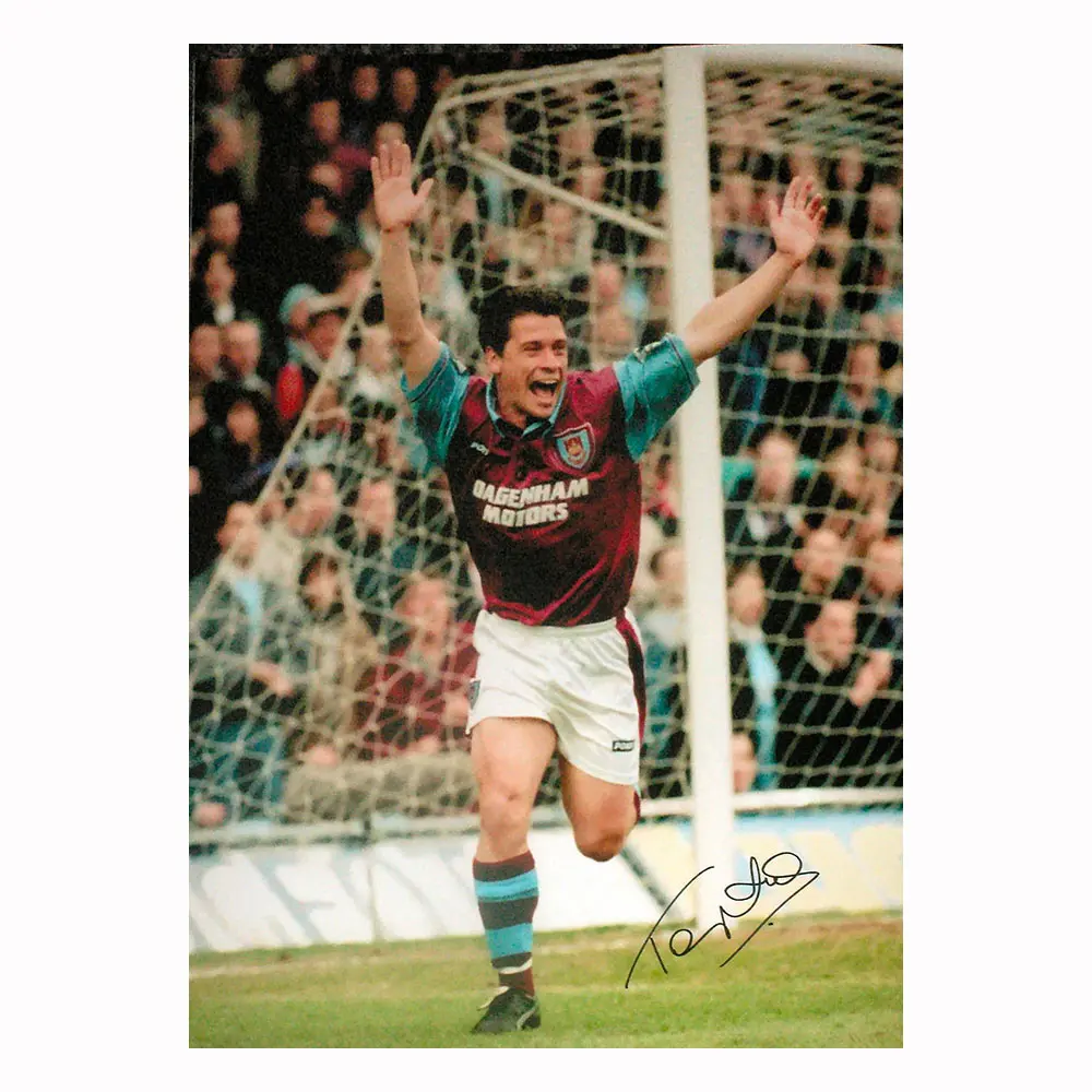 Tony Cottee signed West Ham United16x12 photo.