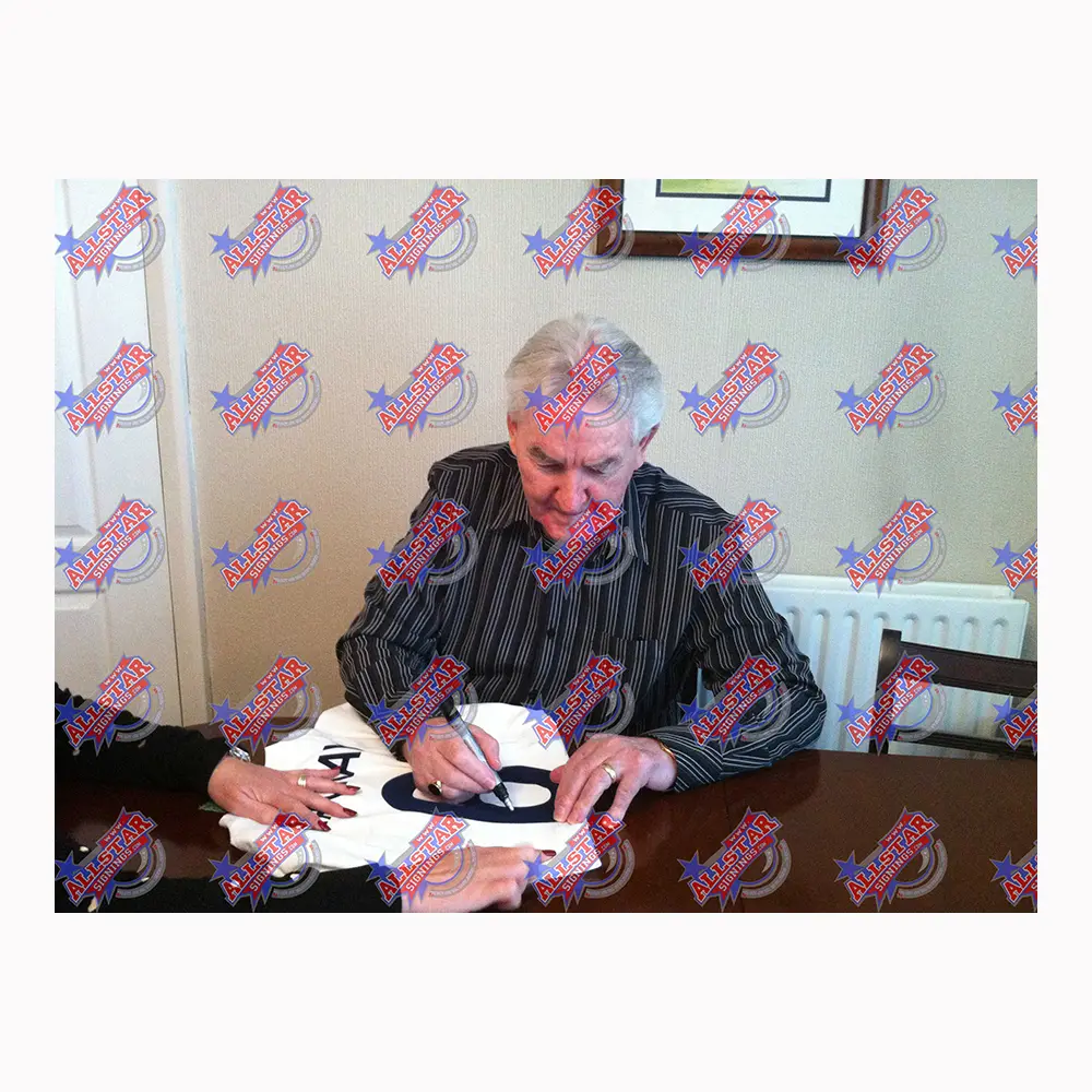 Dave Mackay signed 1961 Double Winners No 6 shirt