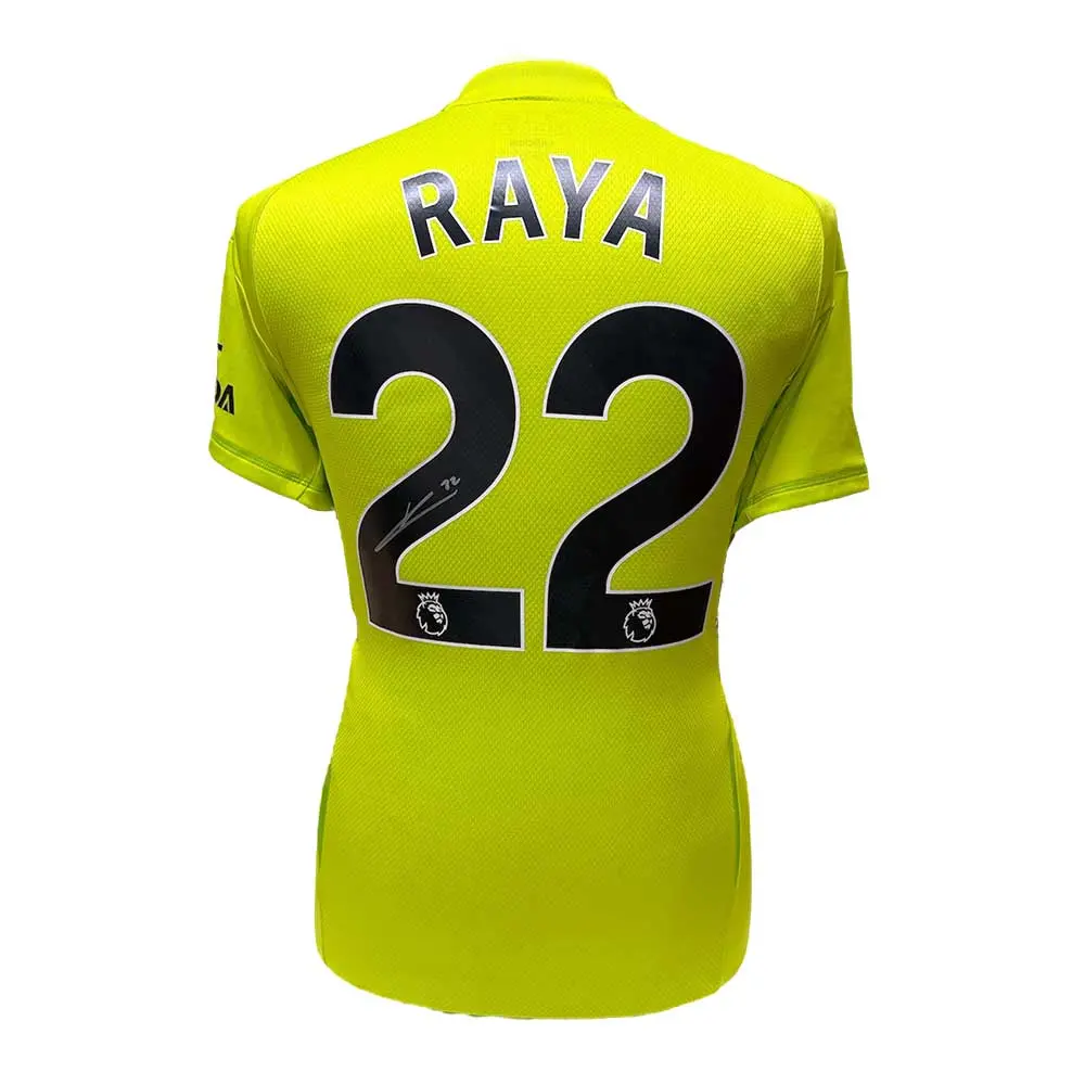 David Raya signed Arsenal 2024/25 goalkeeper shirt