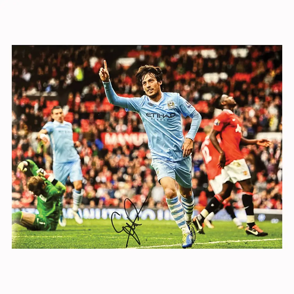 David Silva signed 6-1 goal photo
