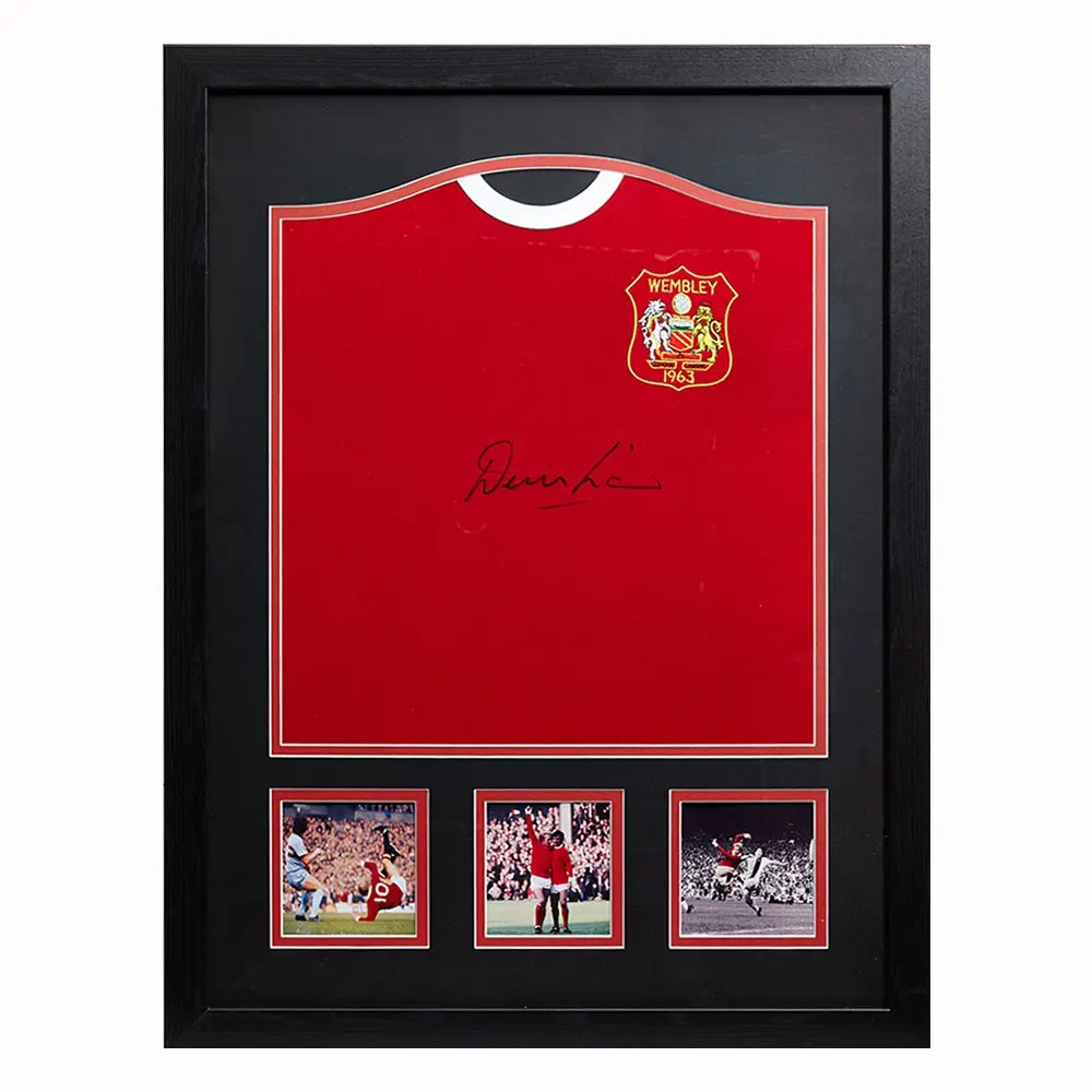 Denis Law signed Manchester United shirt