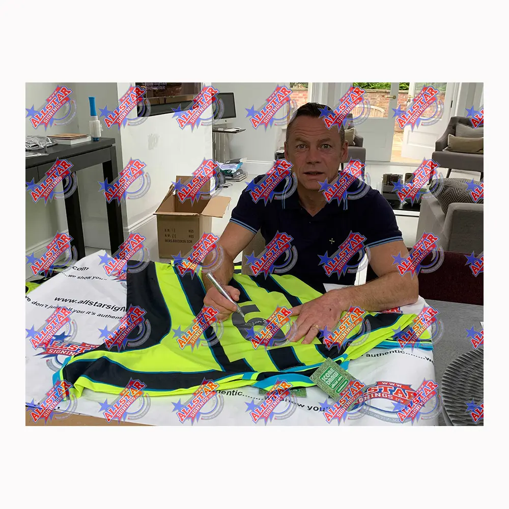 Paul Dickov signed Manchester City 1999 Playoff Final #9 shirt