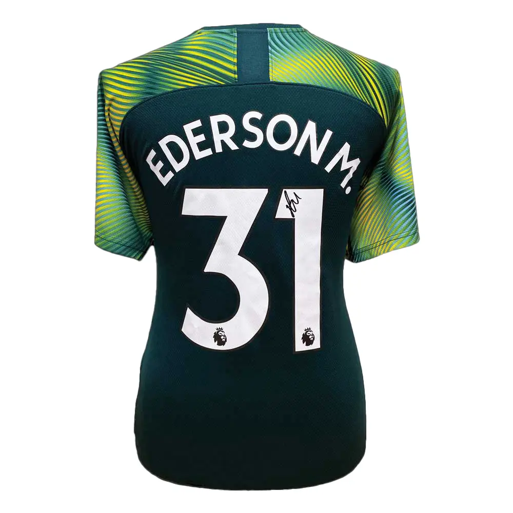 Ederson signed Manchester City player issue shirt