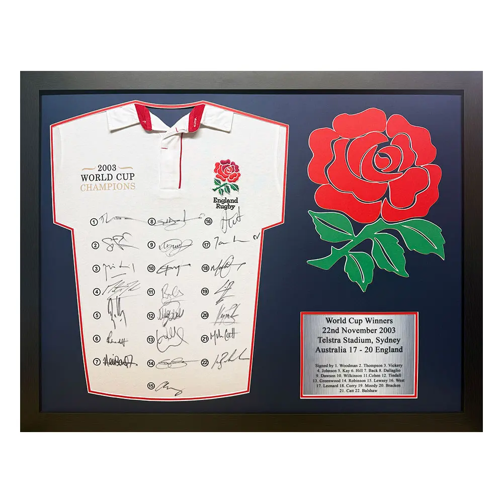 England Rugby shirt signed by the full 2003 World Cup Final squad