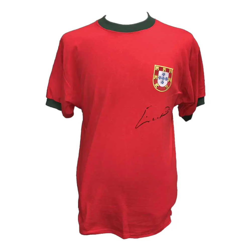 Eusebio signed Portugal 1966 World Cup Shirt