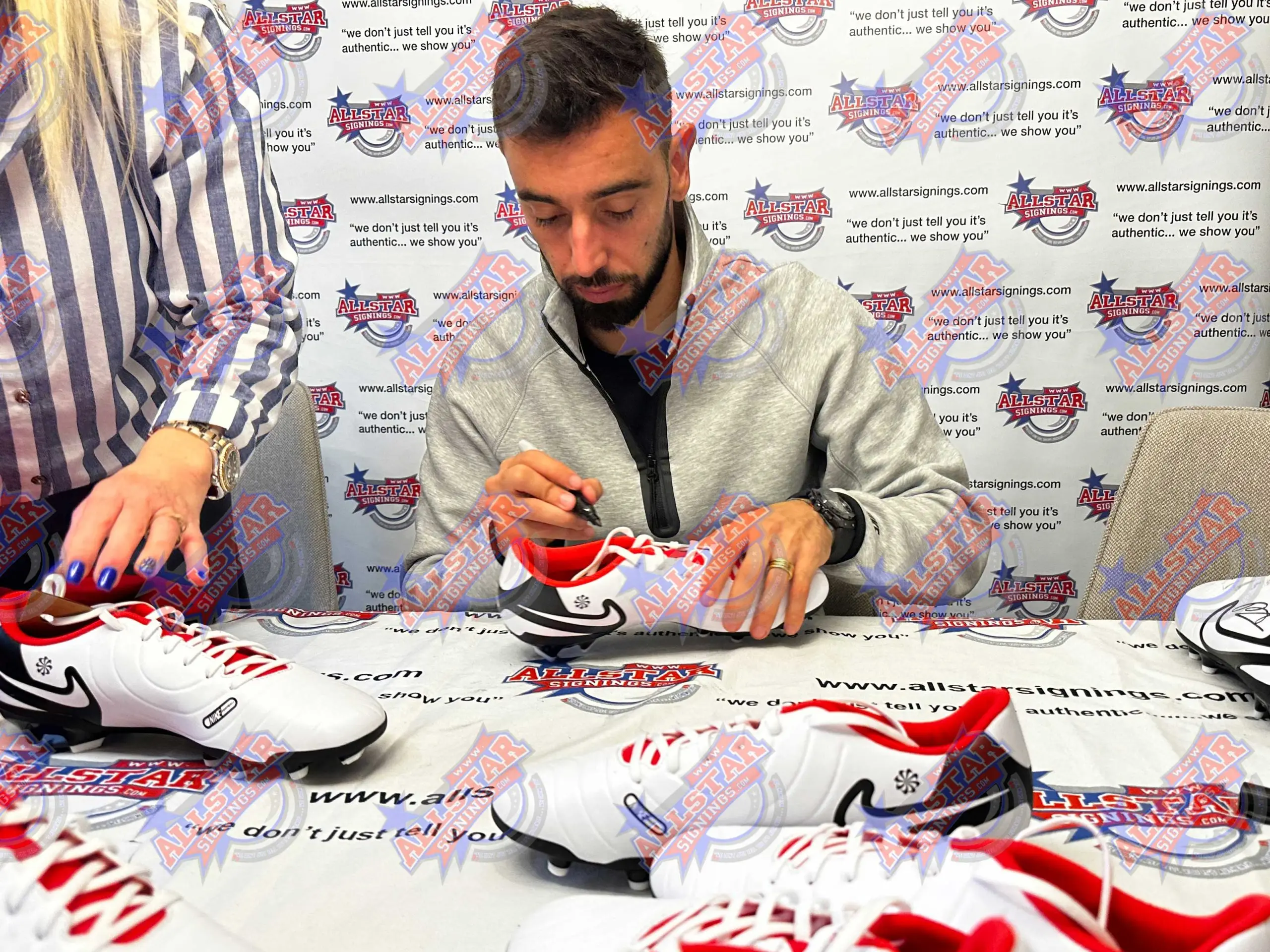 Bruno Fernandes signed Nike football boot