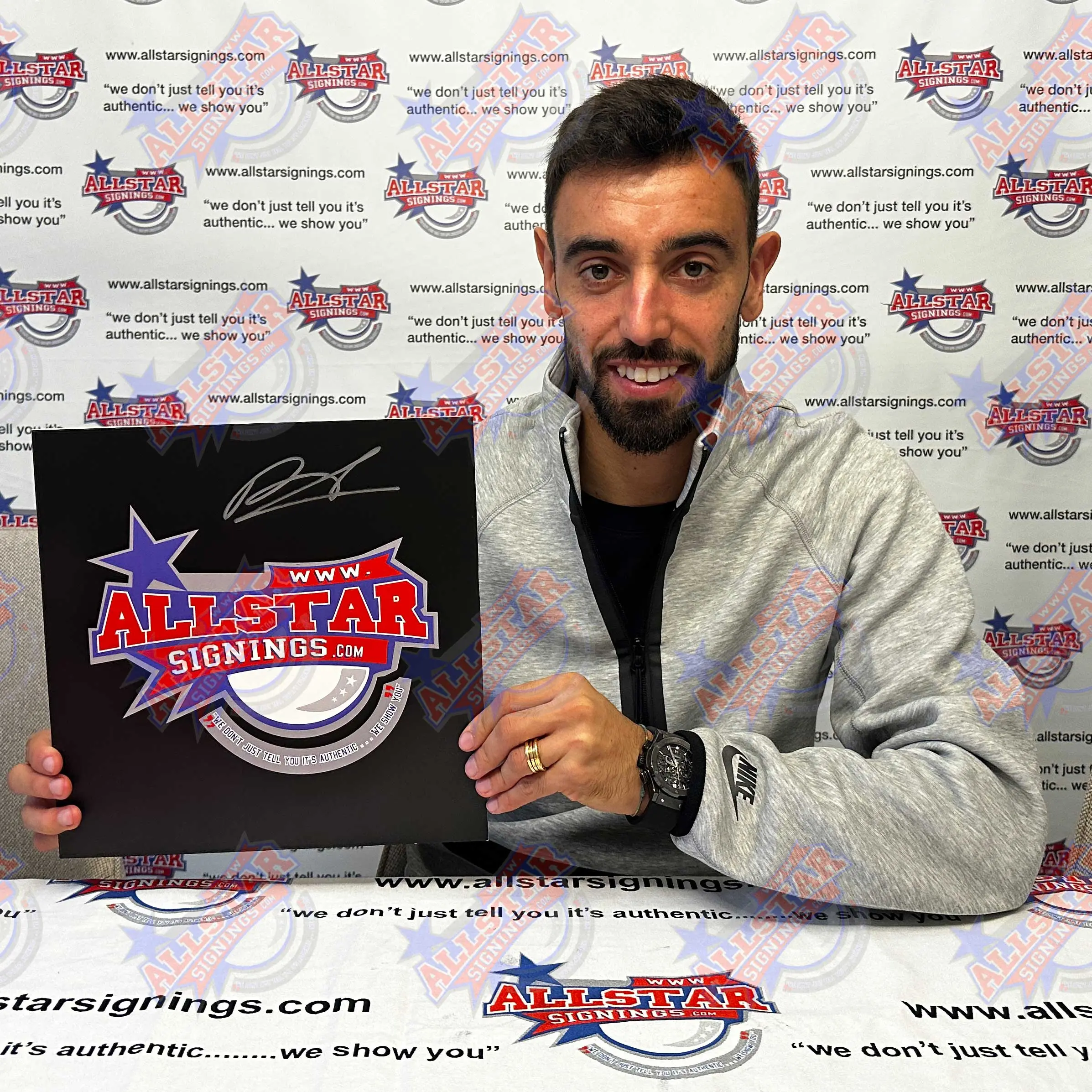 Bruno Fernandes signed Nike football boot