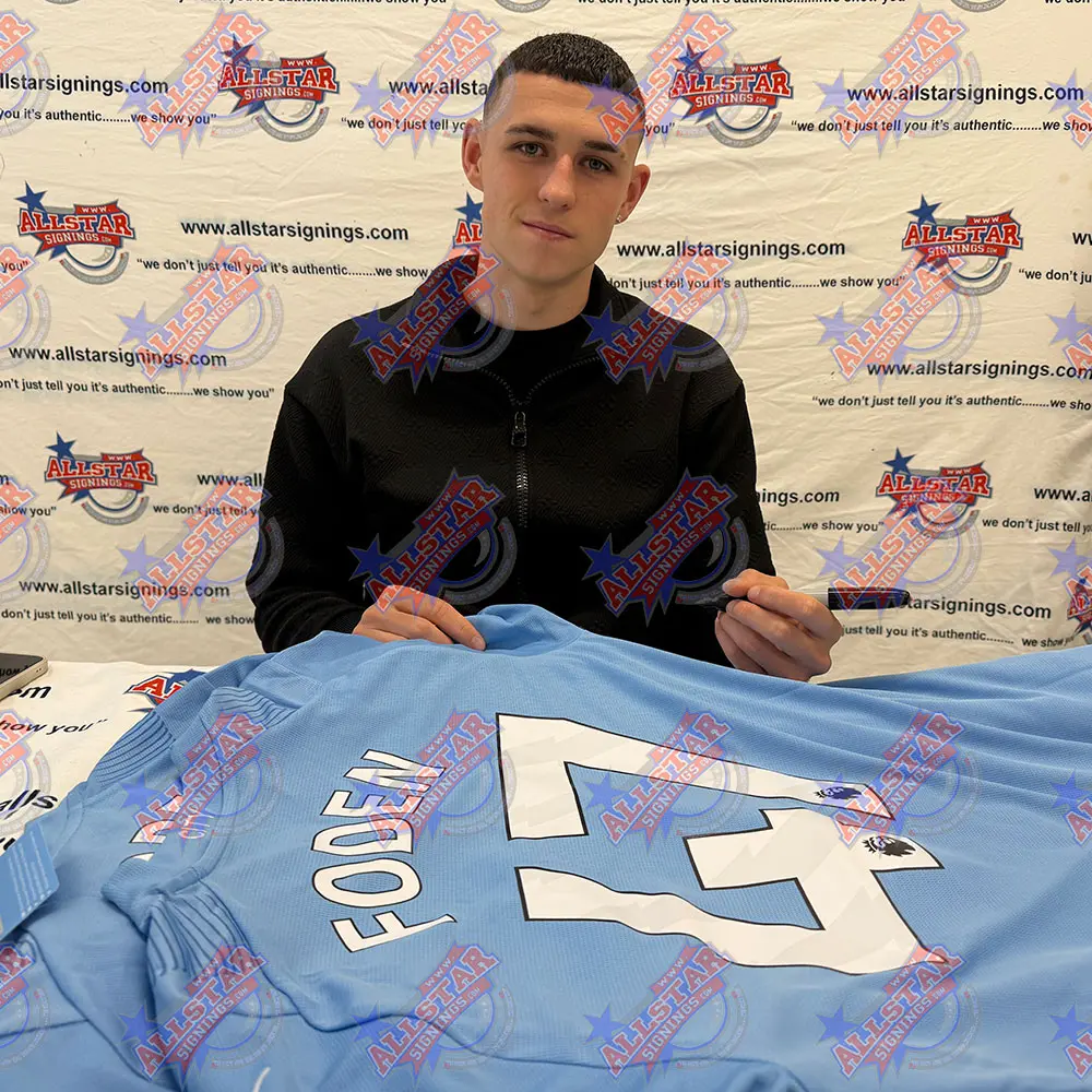 Phil Foden signed Manchester City 2023/24 home shirt