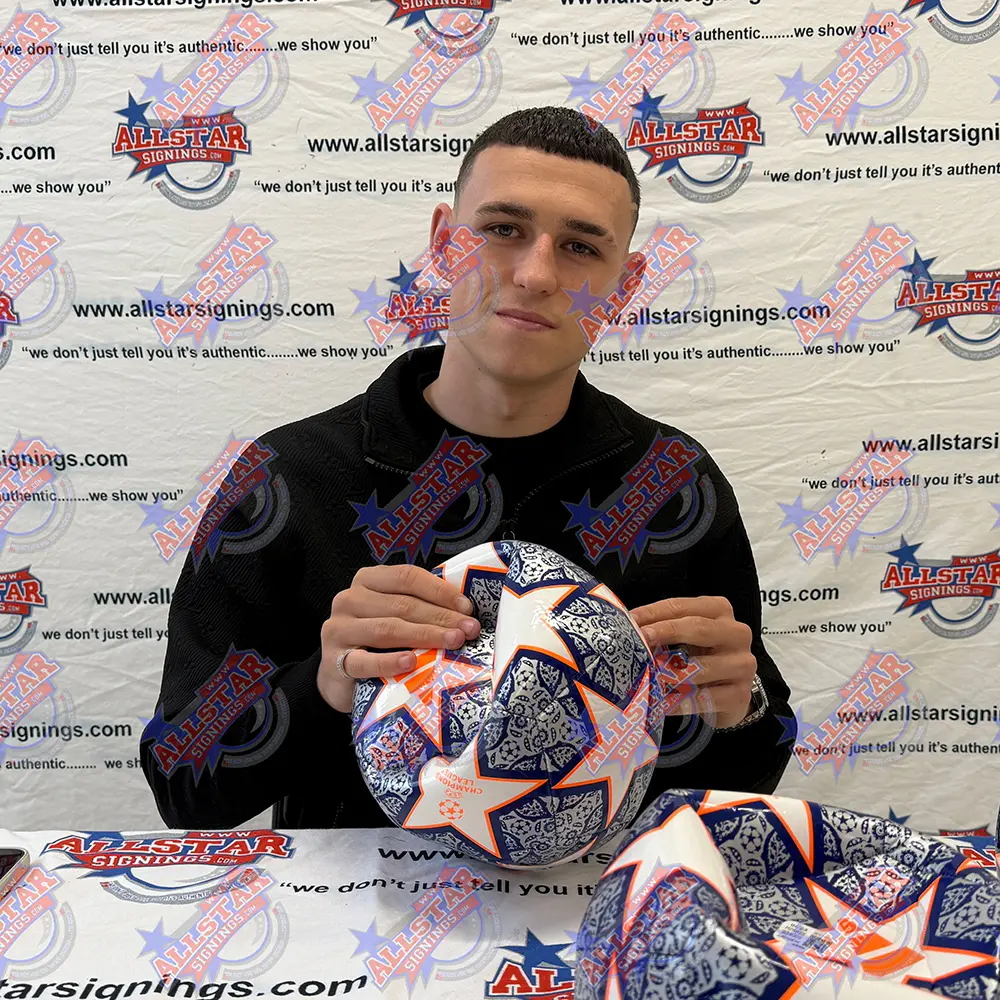 Phil Foden signed Istanbul 2023 Champions League ball